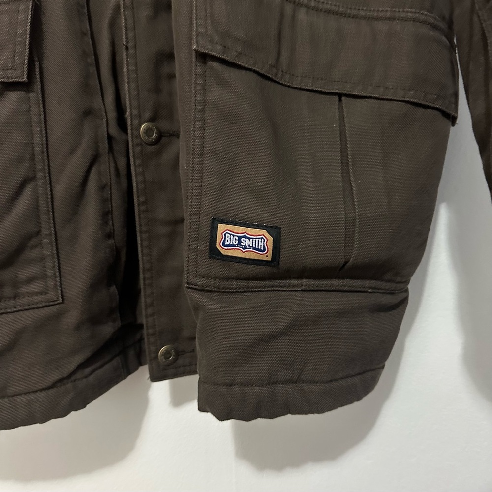Vintage Men’s Jacket Big Smith Size X-Large dark brown vintage wash - Picture 2 of 15